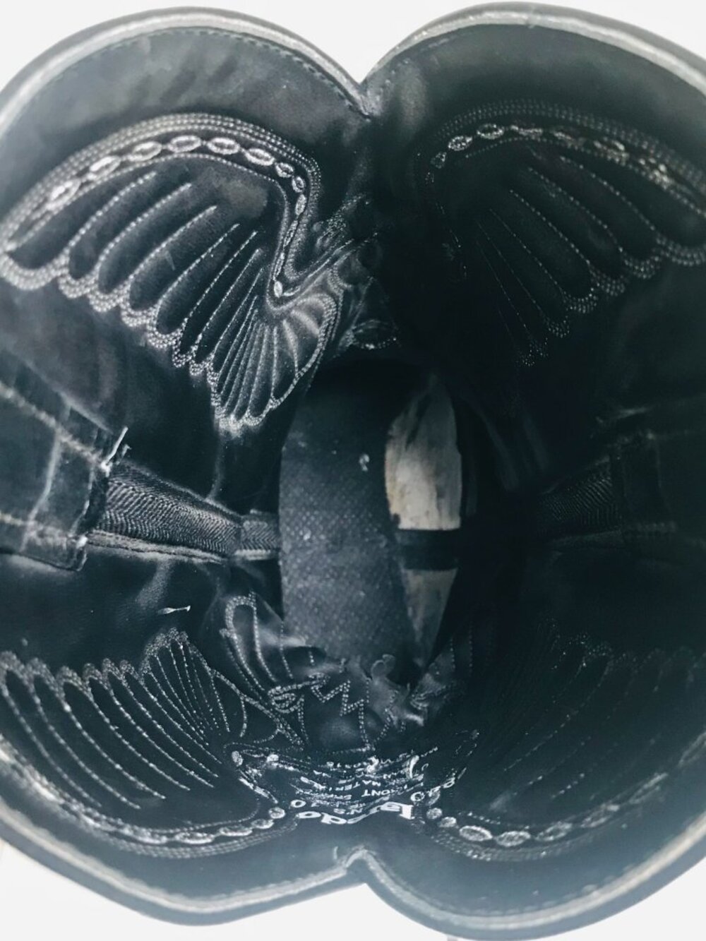 Laredo 6840 Men’s Gainesville Western Cowboy Boots Sz 10 EW Black Leather Eagle - Picture 11 of 16